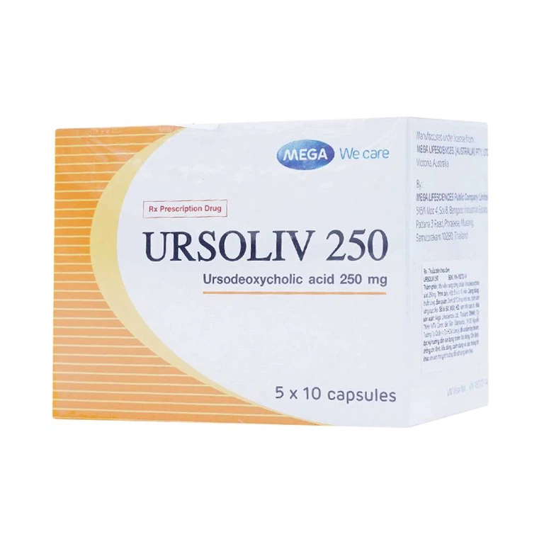 Thuốc Ursoliv 250 MEGA We care điều trị làm tan sỏi mật (5 vỉ x 10 viên)