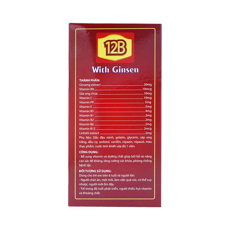 Viên uống Ginseng Multi Vitamin 12B Canada VN tăng cường sức đề kháng, hỗ trợ tiêu hóa (5 vỉ x 10 viên)