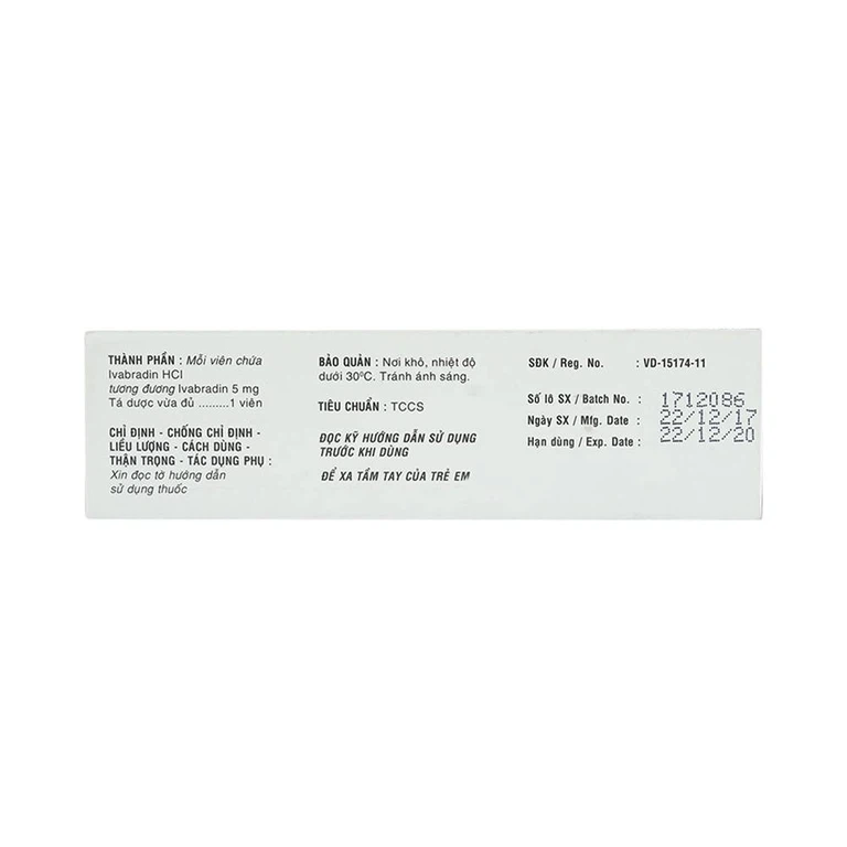 Thuốc Savi Ivabradine 5 điều trị đau thắt ngực mạn tính (5 vỉ x 10 viên)