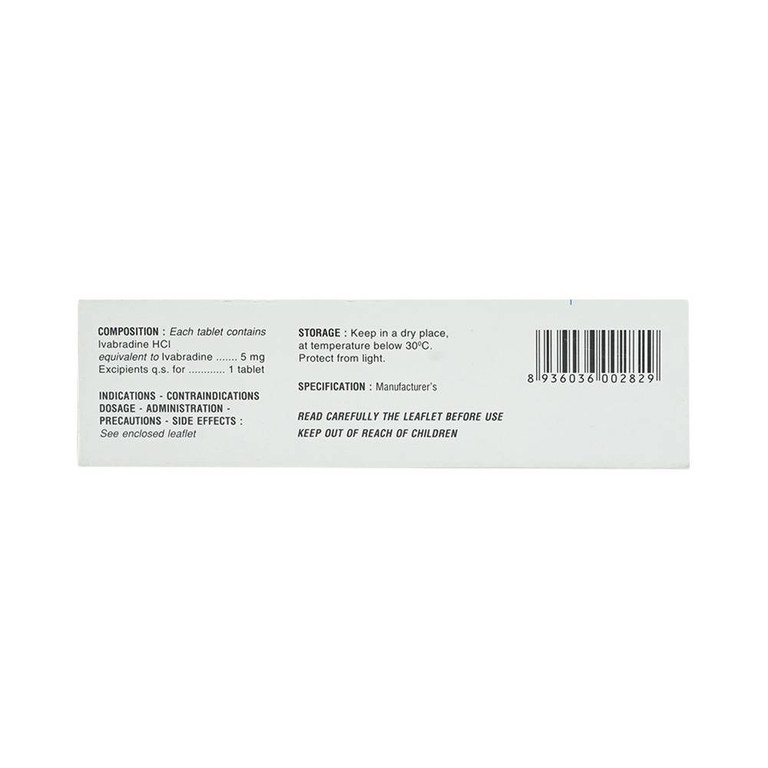 Thuốc Savi Ivabradine 5 điều trị đau thắt ngực mạn tính (5 vỉ x 10 viên)