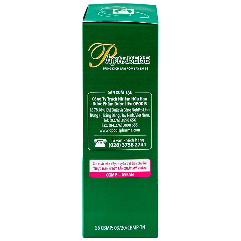 Dung dịch tắm rôm sảy em bé PhytoBeBe Opodis Pharma (250ml)