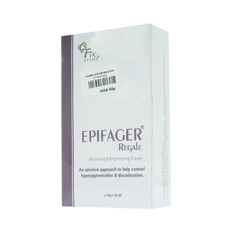 Kem dưỡng Fixderma Epifager Regale giảm sắc tố melanin, mờ vết thâm, đốm đen, vết nám, tàn nhang (30g)