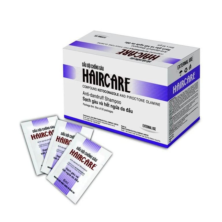 Dầu gội chống gàu Haircare Bimex giúp sạch gàu, hết ngứa da đầu (50 gói x 6ml)