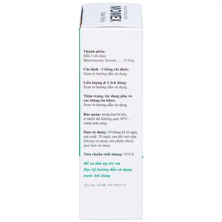 Hỗn dịch xịt mũi Momex Nasal Spray Hanlim điều trị viêm mũi theo mùa (18ml)