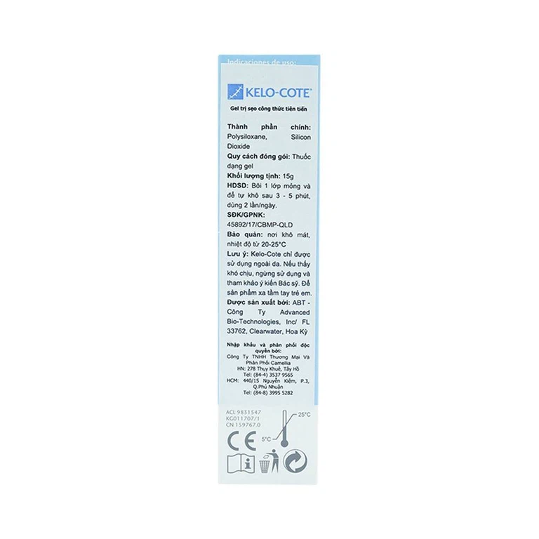 Gel Kelo-Cote Alliance hỗ trợ làm mờ sẹo, giảm vết thâm (15g)
