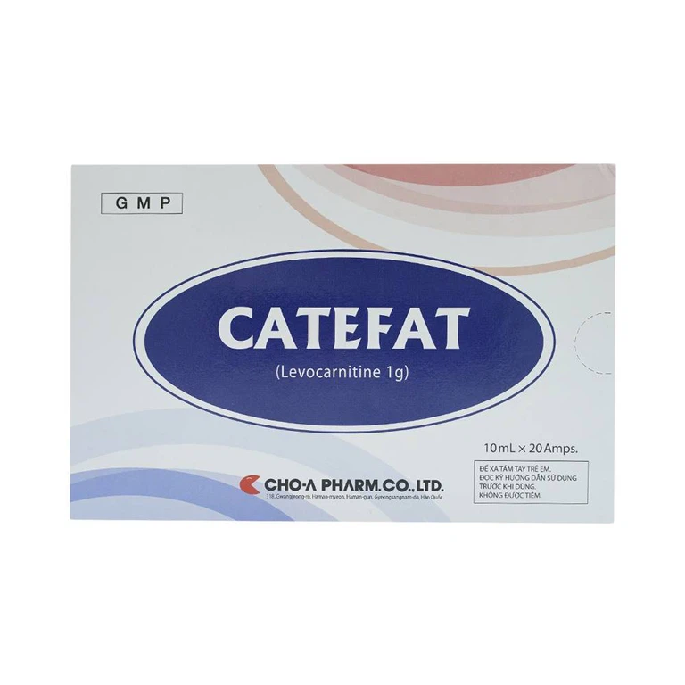 Dung dịch uống Catefat Cho-A điều trị đau thắt ngực, nhồi máu cơ tim (20 ống x 10ml)