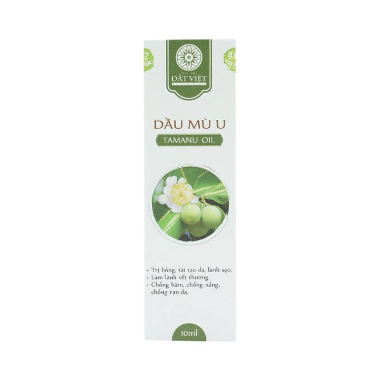 Dầu Mù U Tamanu Oil Đất Việt điều trị bỏng, tái tạo da, lành sẹo (10ml)