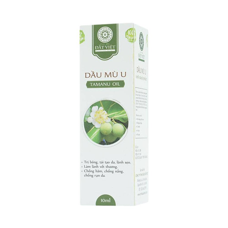 Dầu Mù U Tamanu Oil Đất Việt điều trị bỏng, tái tạo da, lành sẹo (10ml)