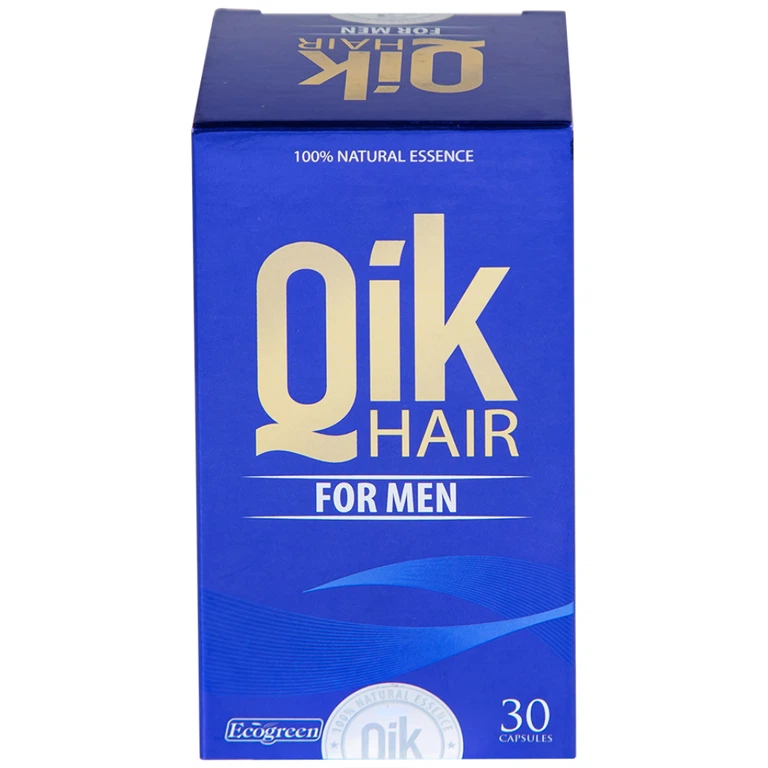 Viên uống Qik Hair For Men Ecogreen giúp giảm rụng tóc, hối đầu ở nam giới (30 viên)
