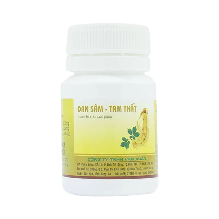 Thuốc Đan Sâm - Tam Thất phòng và trị chứng đau thắt ngực, đau nhói vùng tim do huyết ứ (40 viên)