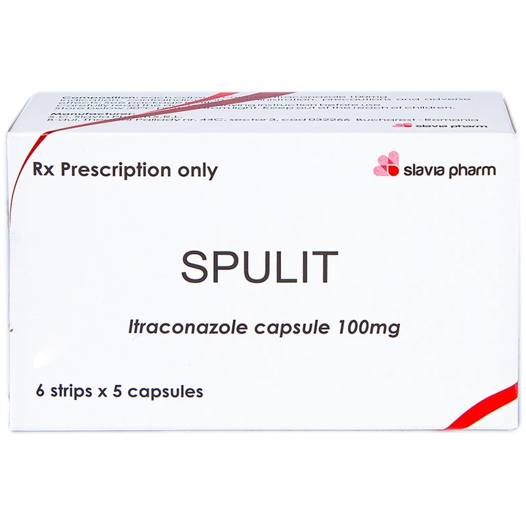 Thuốc Spulit Slavia điều trị nấm Candida, lang ben (6 vỉ x 5 viên)