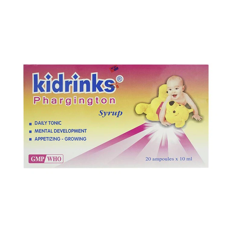 Siro Kidrinks Phargington USA - NIC Pharma bồi bổ cơ thể, phát triển trí tuệ (20 ống x 10ml)