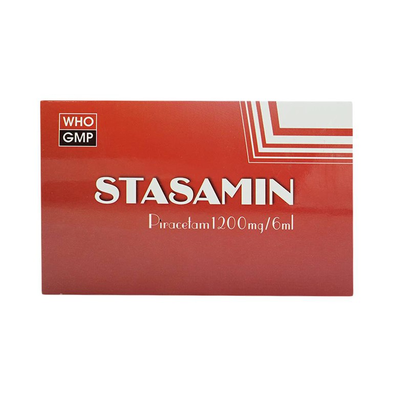 Dung dịch Stasamin 1200mg/6ml Hataphar điều trị triệu chứng chóng mặt (6 vỉ x 5 ống x 6ml)