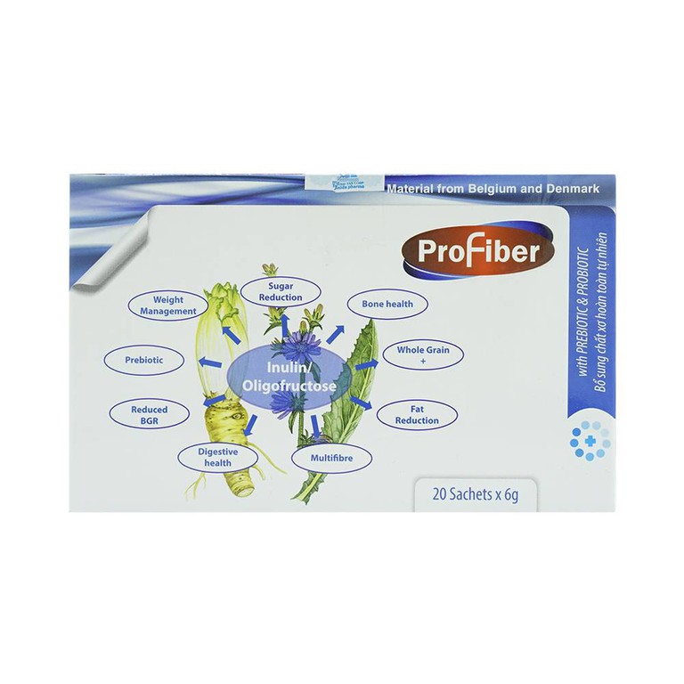 Bột hòa tan Profiber Tanida bổ sung chất xơ giúp ngăn ngừa táo bón (20 gói x 6g)
