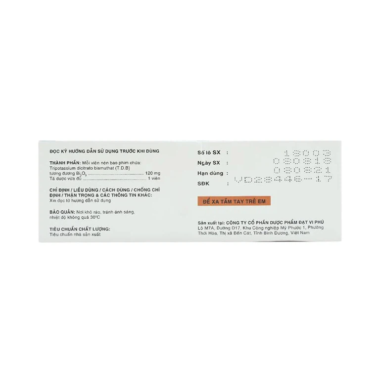 Thuốc Bisnol Davipharm điều trị loét ở dạ dày, tá tràng (6 vỉ x 10 viên)
