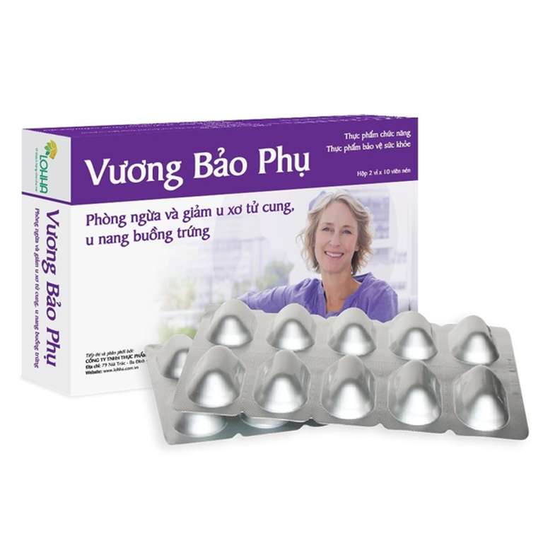 Viên nén Vương Bảo Phụ LOHHA phòng ngừa và giảm u xơ tử cung, u nang buồng trứng (2 vỉ x 10 viên)