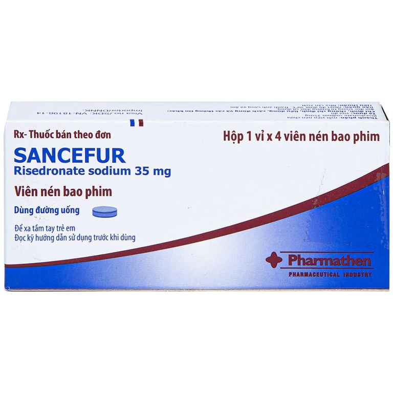 Thuốc Sancefur 35mg Pharmathen điều trị và phòng ngừa loãng xương (1 vỉ x 4 viên)