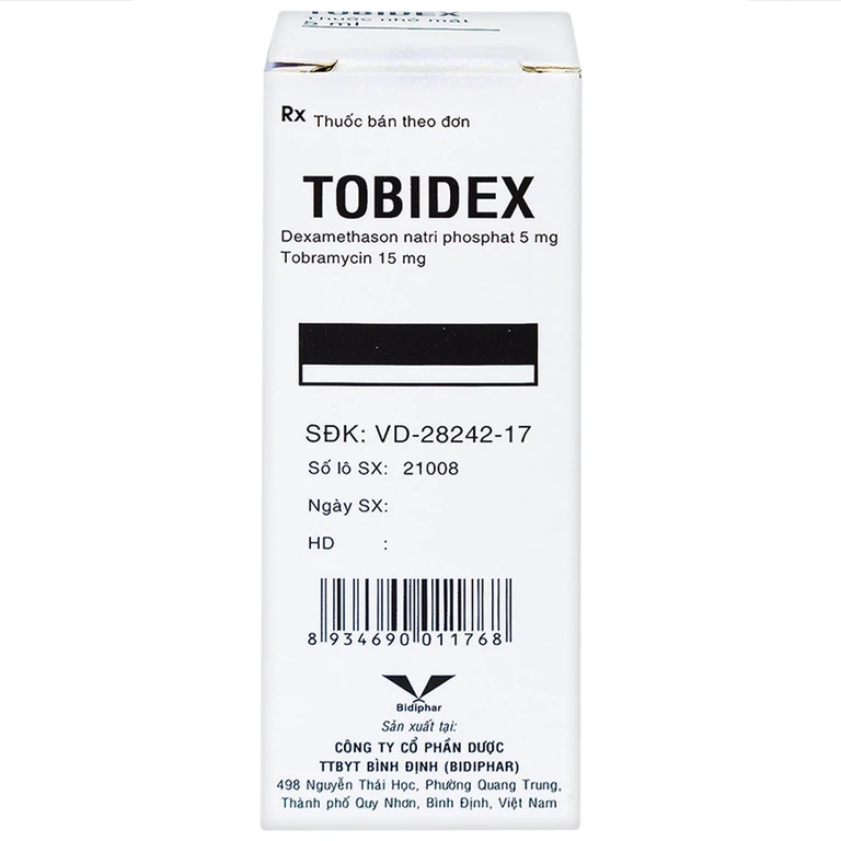 Thuốc nhỏ mắt Tobidex Bidiphar điều trị viêm mắt (5ml)