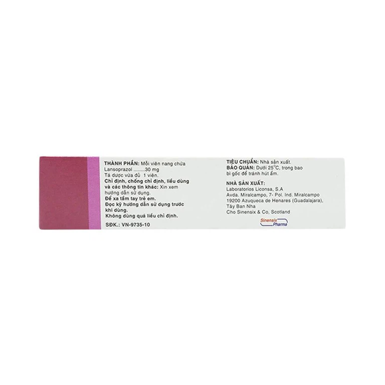 Thuốc Scolanzo 30mg Laboratorios Liconsa điều trị loét tá tràng, dạ dày (2 vỉ x 7 viên)