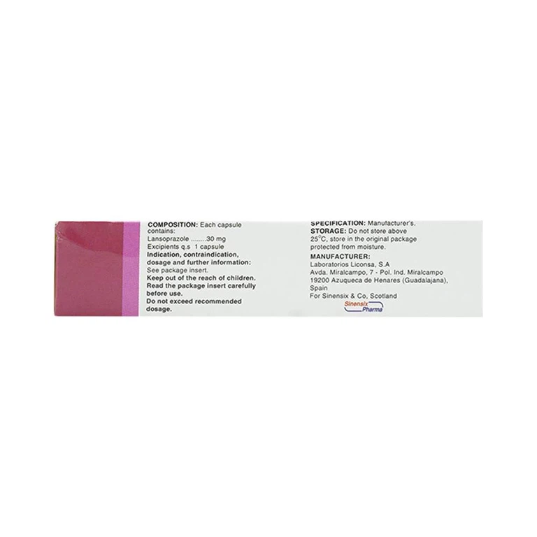 Thuốc Scolanzo 30mg Laboratorios Liconsa điều trị loét tá tràng, dạ dày (2 vỉ x 7 viên)