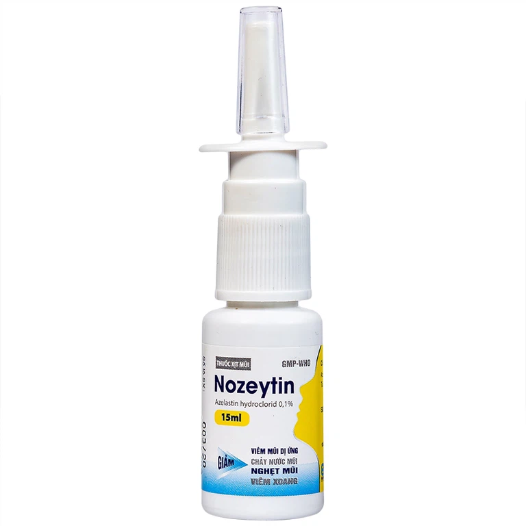 Thuốc xịt mũi Nozeytin Gia Nguyễn điều trị viêm mũi dị ứng, sổ mũi, hắt hơi, ngứa mũi (15ml)