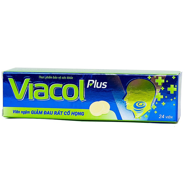 Viên ngậm giảm đau rát cổ họng Viacol Plus (24 viên)