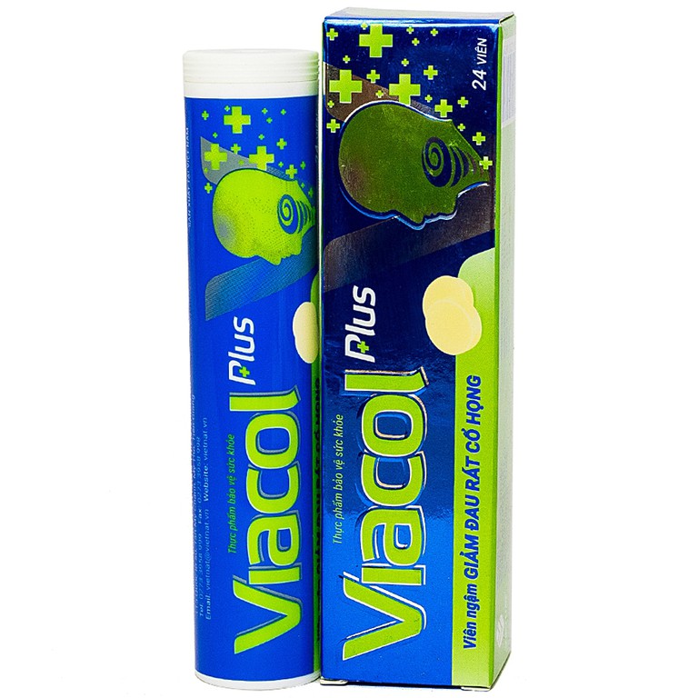 Viên ngậm giảm đau rát cổ họng Viacol Plus (24 viên)