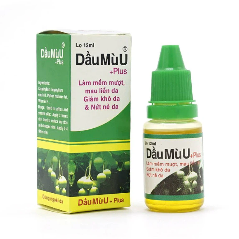 Dầu Mù U Plus Thiên Khánh làm mềm mượt, mau liền da, giảm khô da và nứt nẻ da (12ml)