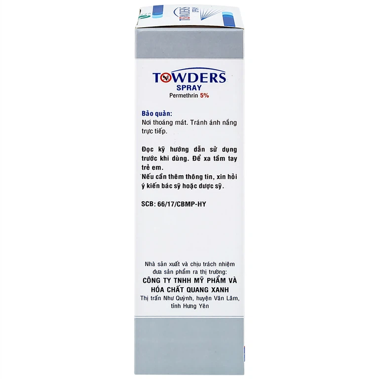 Xịt dung dịch Towders Spray Ocean Pharma làm sạch các loại ký sinh trùng khỏi da (150ml)