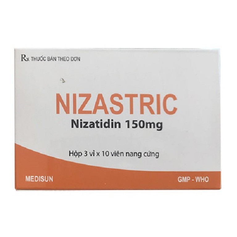 Viên nang cứng Nizastric 150mg Medisun điều trị loét dạ dày – tá tràng (3 vỉ x 10 viên)