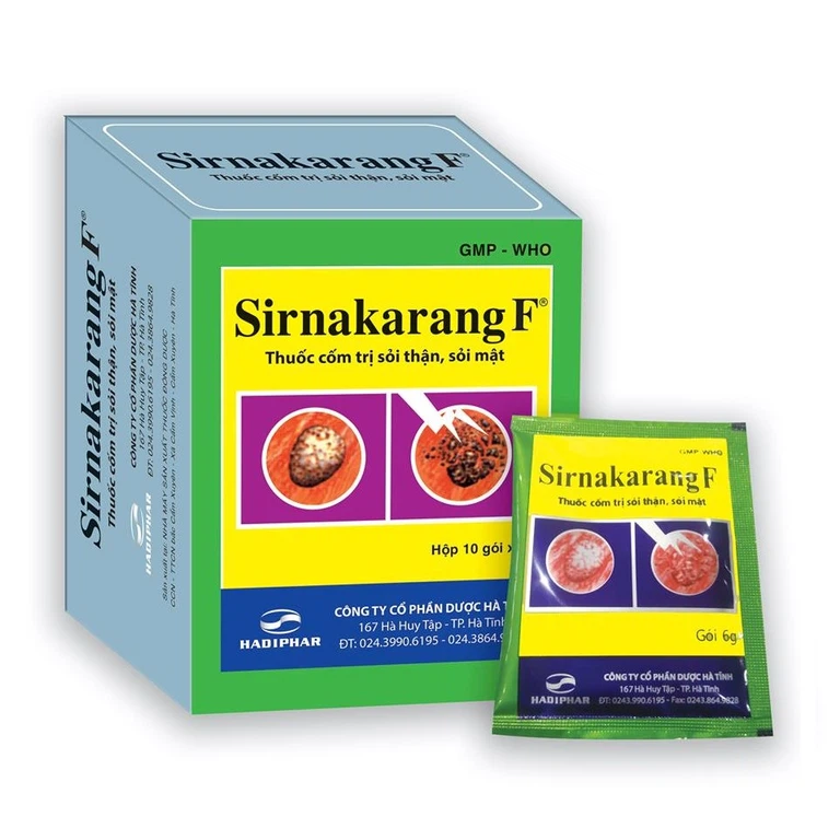 Thuốc Sirnakarang F 6g Hadiphar dùng trị sỏi đường tiết niệu (10 gói)