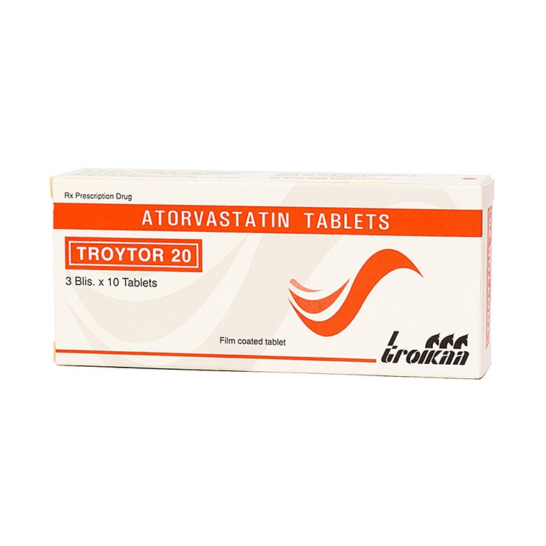 Thuốc Troytor 20 Troikka hỗ trợ giảm cholesterol toàn phần (3 vỉ x 10 viên) 