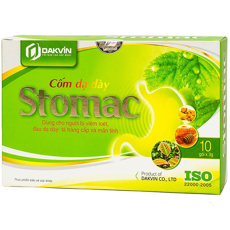 Cốm dạ dày Stomac Dakvin hỗ trợ giảm ợ hơi, ợ chua (10 gói)
