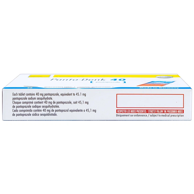 Viên nén Panto-Denk 40 điều trị loét tá tràng, loét dạ dày (2 vỉ x 14 viên)