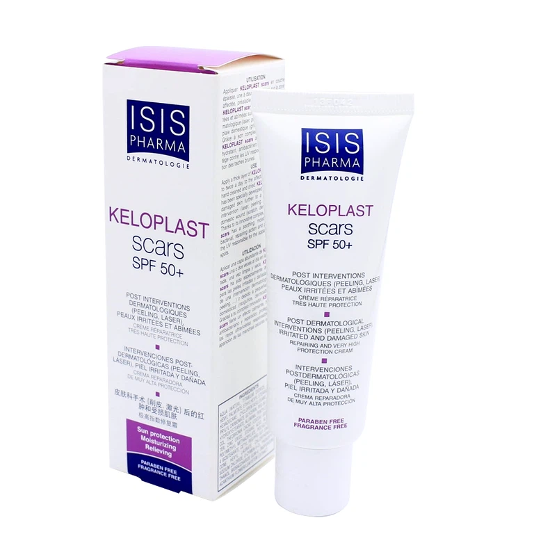 Kem Isis Pharma Keloplast Scars SPF50 phòng ngừa sẹo lồi và tăng sắc tố (40ml)
