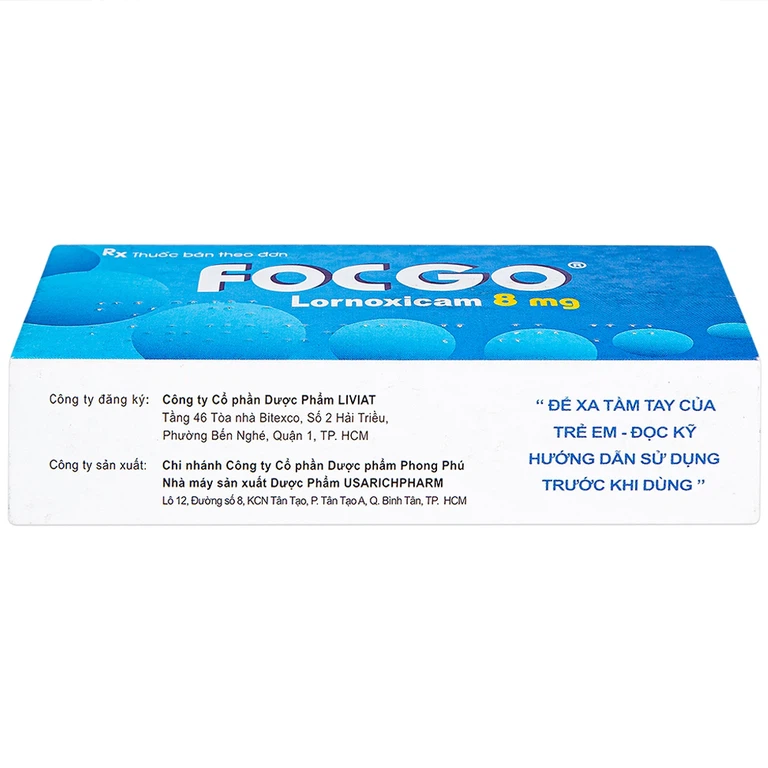 Thuốc Focgo điều trị đau do viêm xương khớp, viêm đa khớp dạng thấp (3 vỉ x 10 viên)