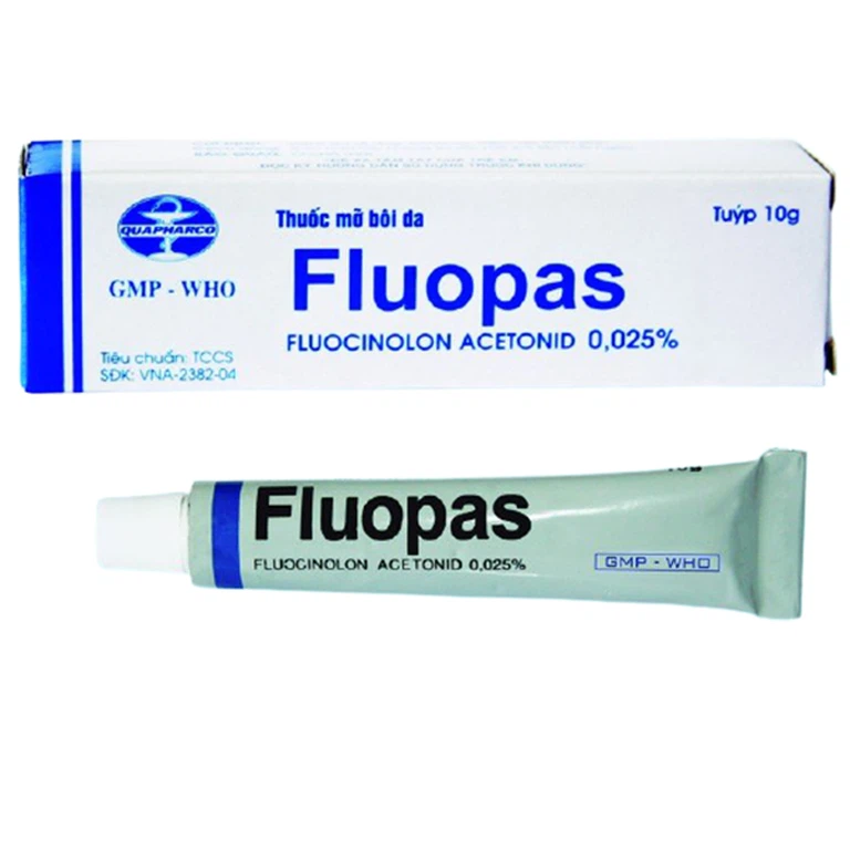 Thuốc mỡ bôi da Fluopas giảm triệu chứng viêm, ngứa của các bệnh ngoài da (10g)