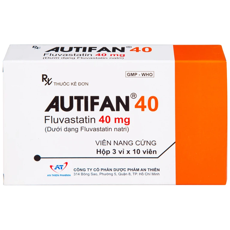 Thuốc Autifan 40 An Thiên điều trị rối loạn lipid huyết (3 vỉ x 10 viên)