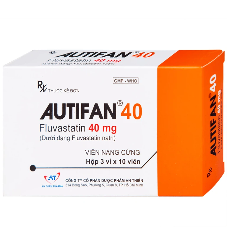 Thuốc Autifan 40 An Thiên điều trị rối loạn lipid huyết (3 vỉ x 10 viên)