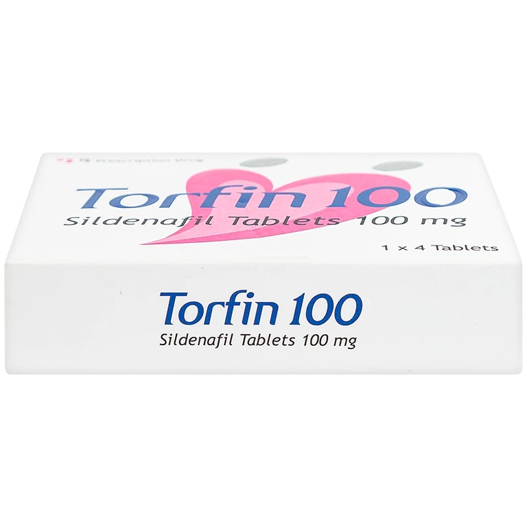 Thuốc Torfin 100mg Bal Pharma điều trị các tình trạng rối loạn cương dương (1 vỉ x 4 viên)