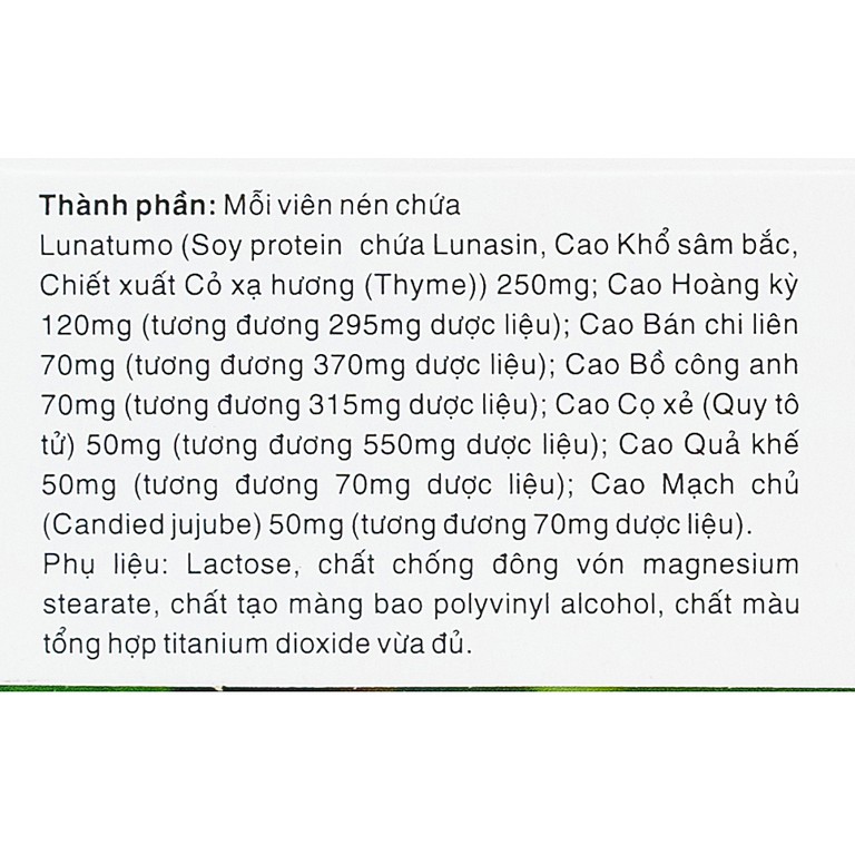 Viên uống Tumolung Á Âu hỗ trợ giúp giảm nguy cơ mắc các khối u (3 vỉ x 10 viên)
