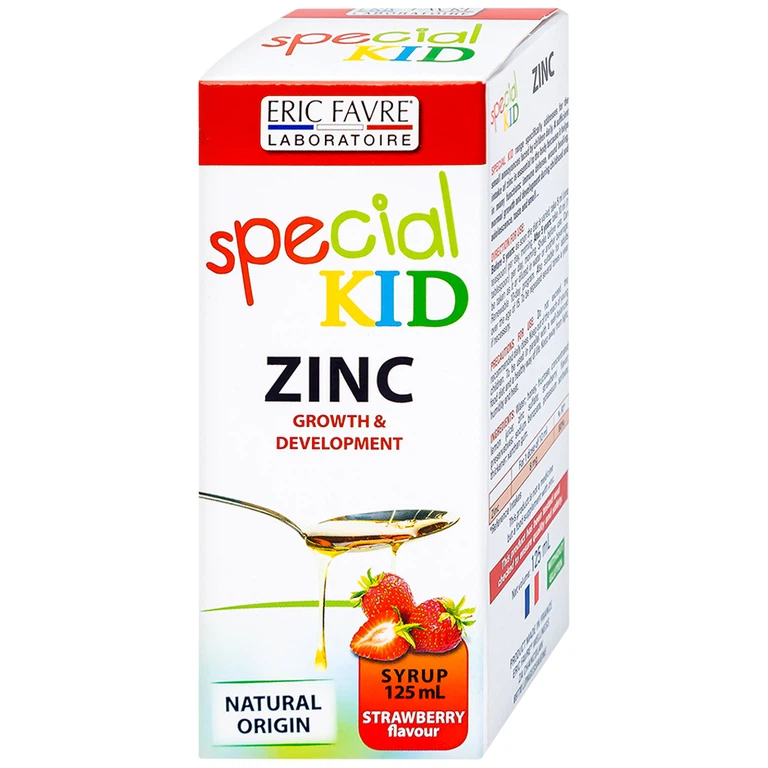 Siro Special Kid Zinc Eric Favre Wellness bổ sung kẽm, hỗ trợ tăng sức đề kháng cho trẻ (125ml)