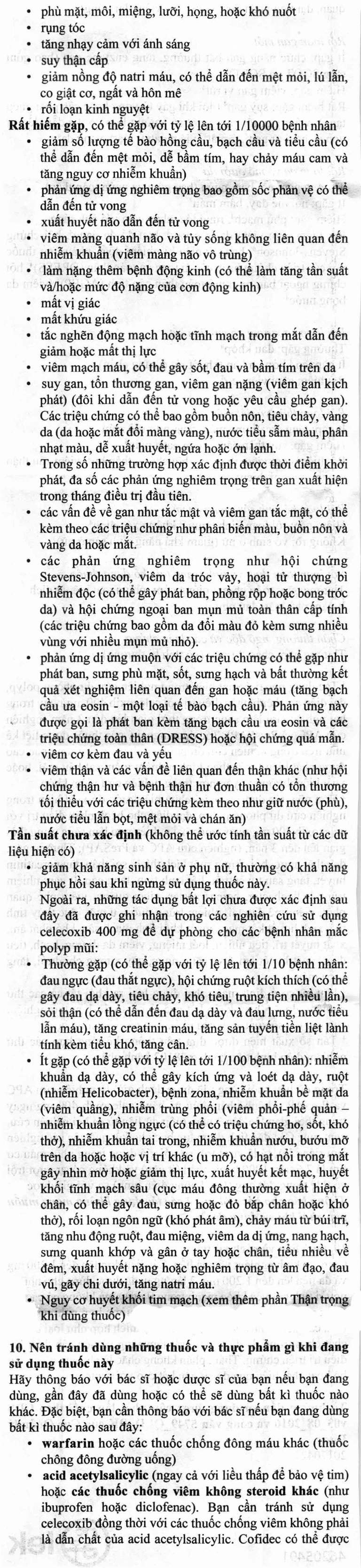 Thuốc Cofidec 200mg Sandoz giảm đau và giảm sưng mô mềm trong bệnh thoái hóa khớp (2 vỉ x 10 viên)