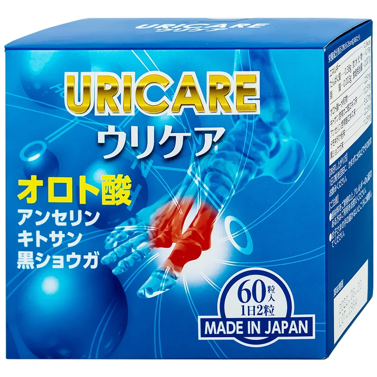 Viên uống Uricare Jpanwell giúp giảm axit uric trong máu (60 viên)