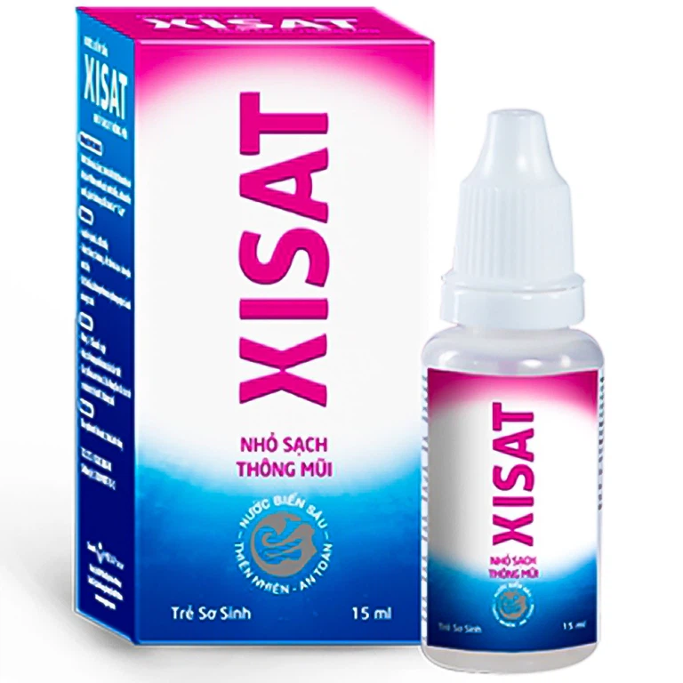 Nước biển sâu Xisat nhỏ sạch thông mũi cho trẻ sơ sinh (15ml)