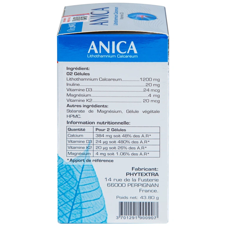 Viên uống Anica Ocavill bổ sung Canxi và Vitamin D3 (60 viên)