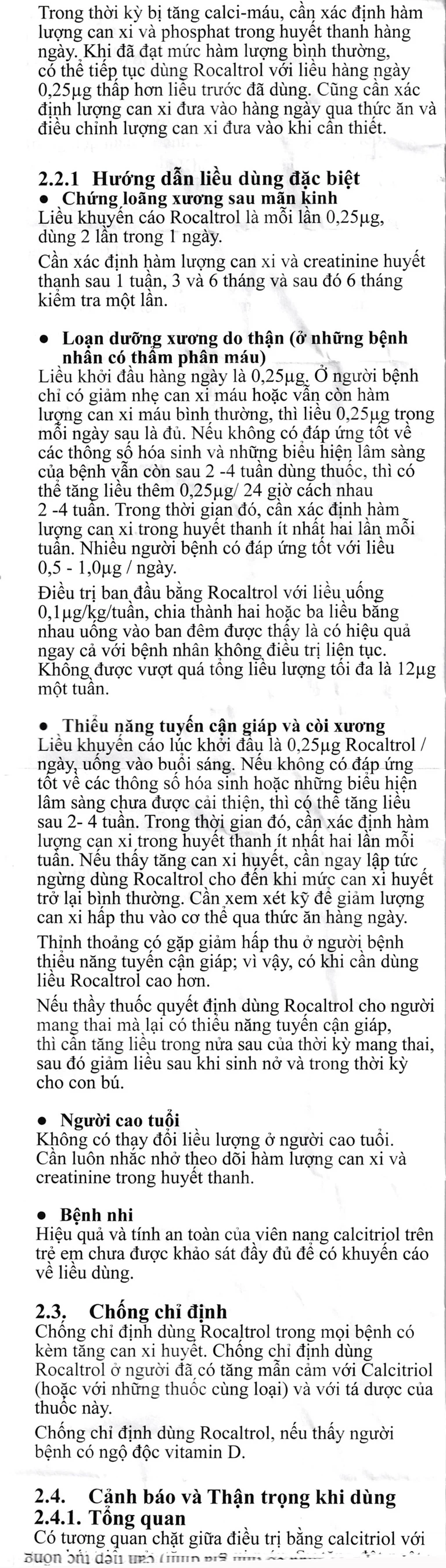 Thuốc Rocaltrol 0.25mcg Catalent điều trị chứng loãng xương sau mãn kinh (30 viên)