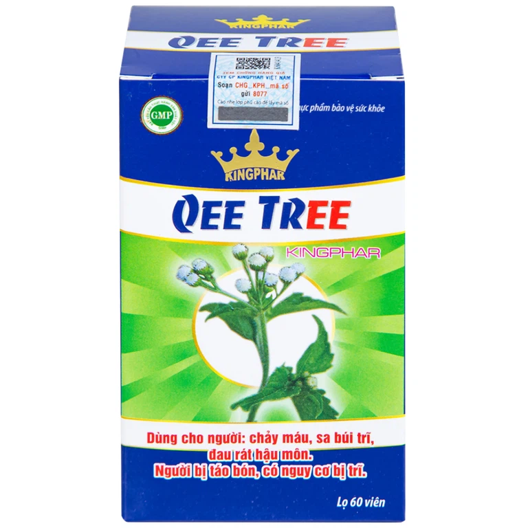 Viên uống Qee Tree Kingphar tăng độ bền thành mạch, nhuận tràng, chống táo bón (60 viên)