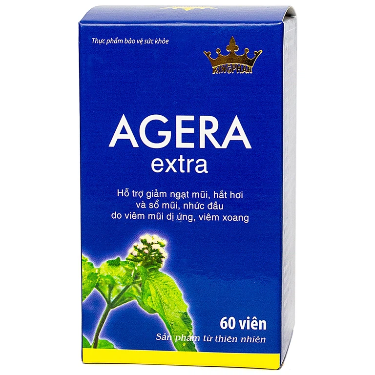 Viên uống Agera Extra Kingphar hỗ trợ giảm ngạt mũi, hắt hơi (60 viên)