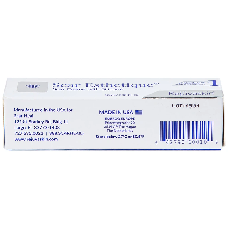 Kem Rejuvaskin Scar Esthetique làm mờ sẹo, mờ vết thâm trên da (10ml)